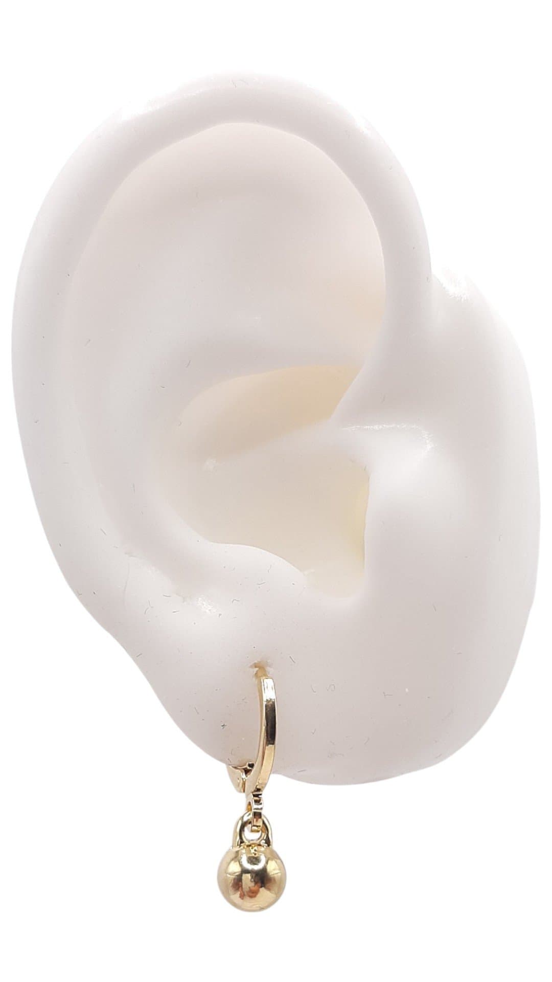 Brinco Argolinha Click Bolinha 6mm miniatura 2