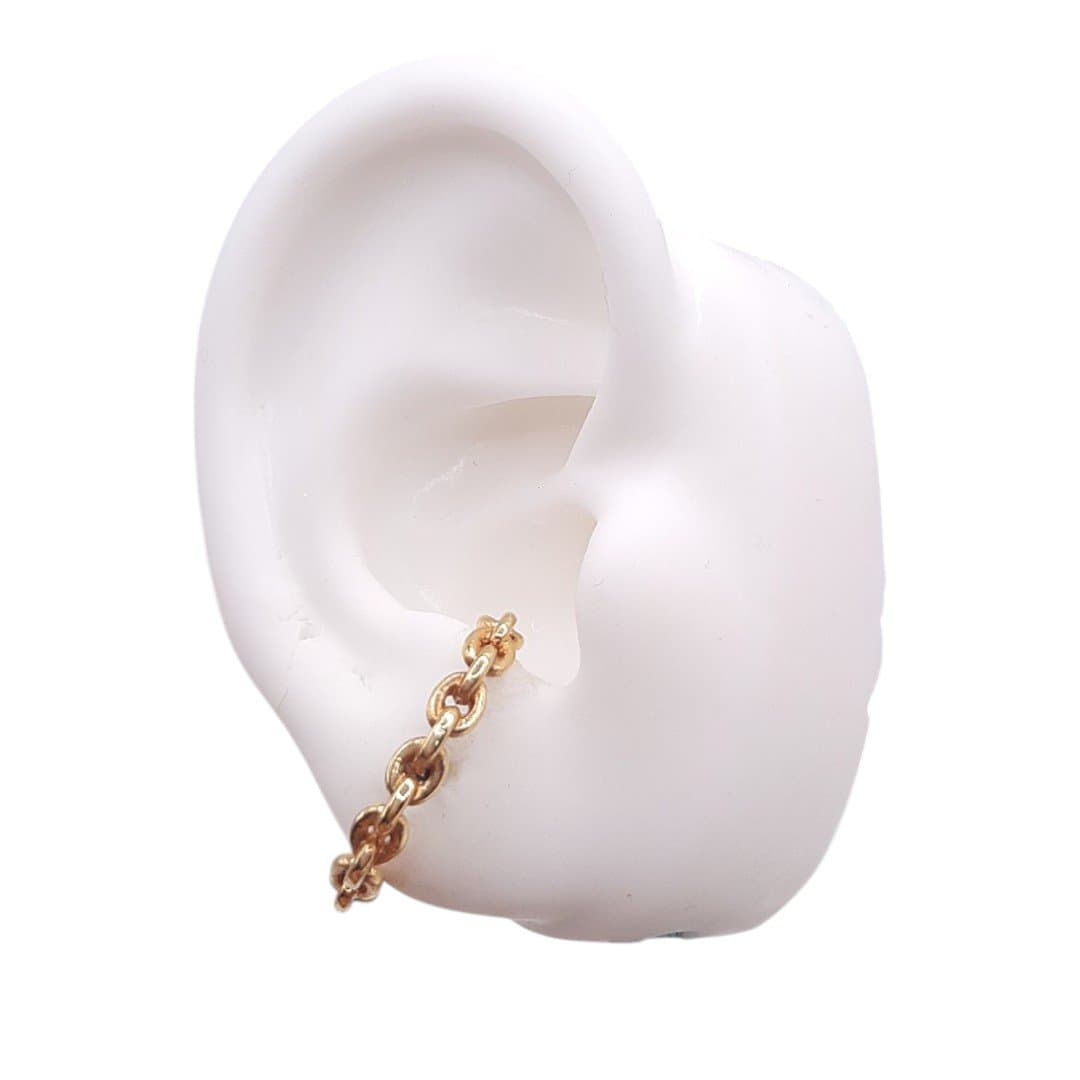 Brinco Ear Hook Correntinha miniatura 2