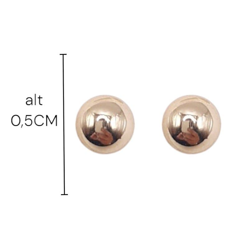 Brinco Bolinha Latão De 5mm
