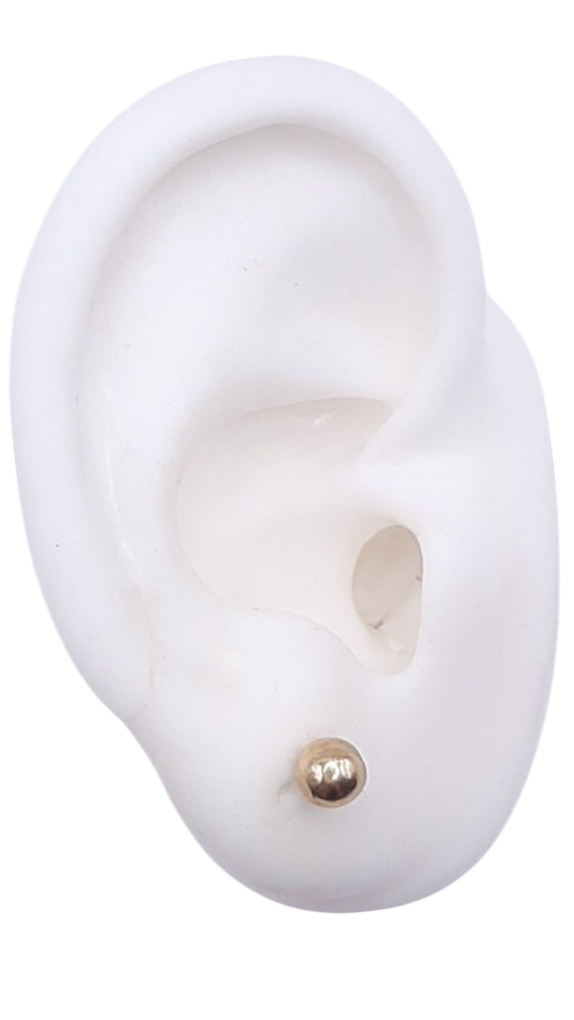 Brinco Bolinha Latão De 5mm miniatura 2