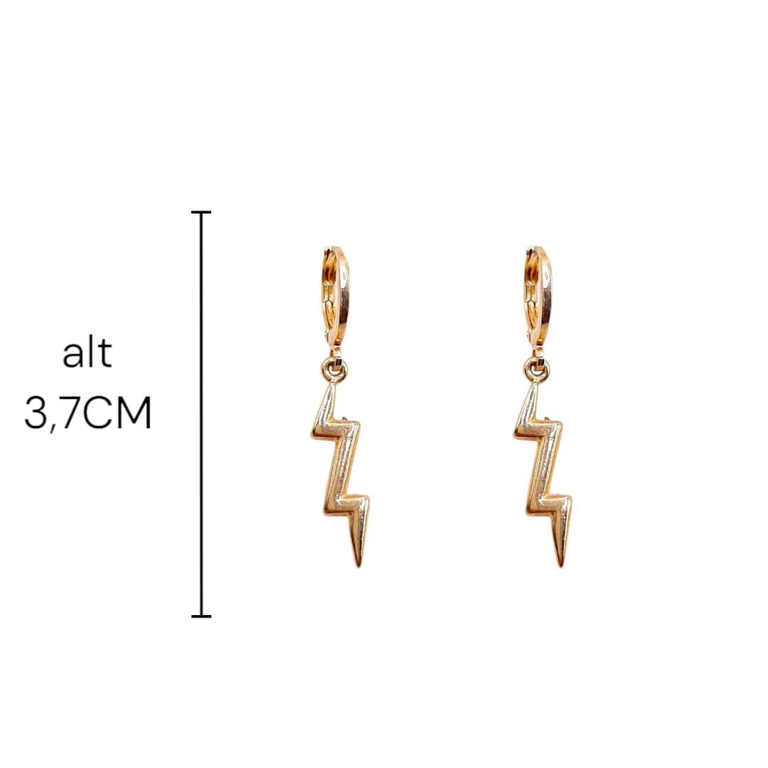 Brinco Argolinha Click Com Raio Liso