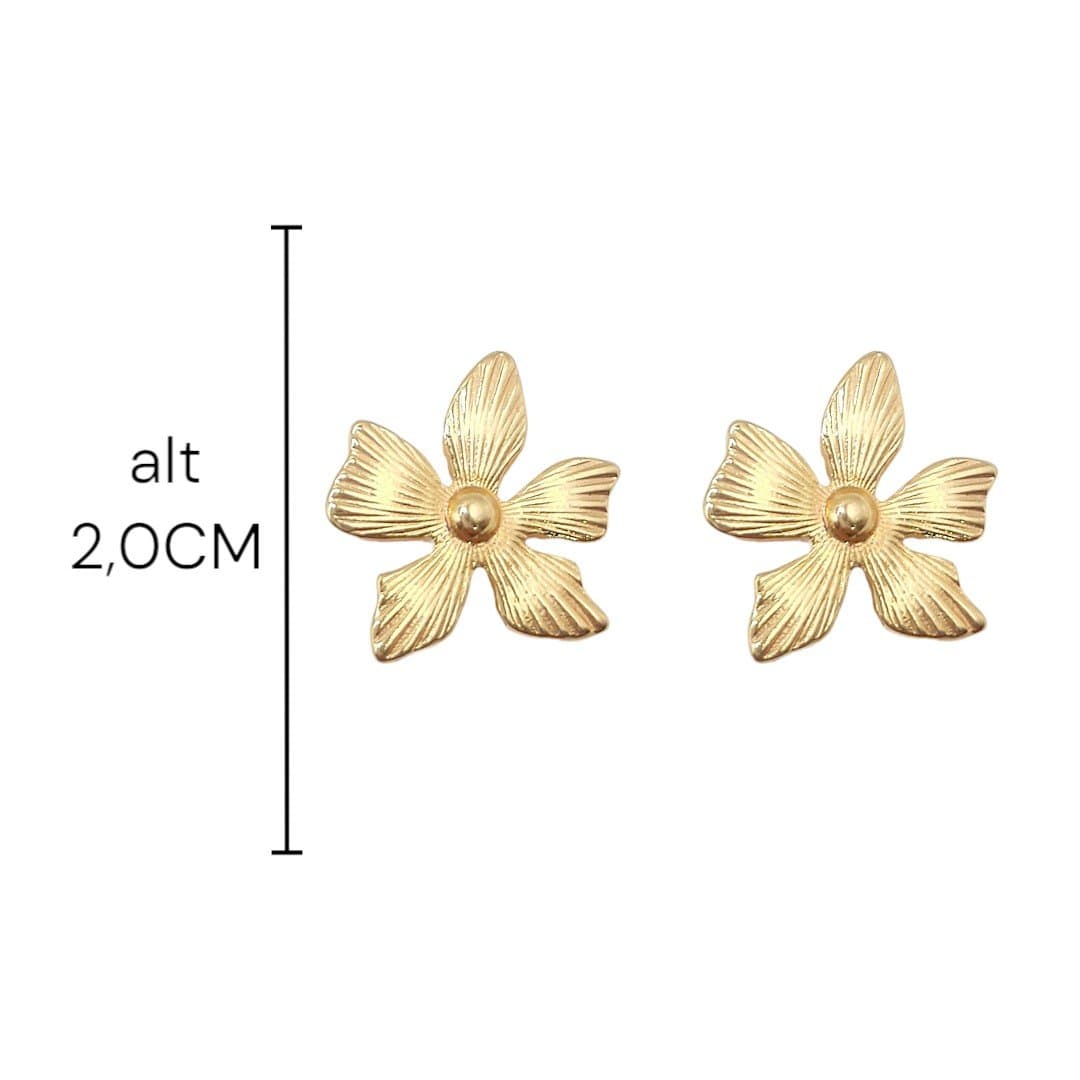 Brinco Flor Riscadinha
