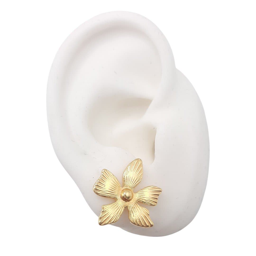 Brinco Flor Riscadinha miniatura 2