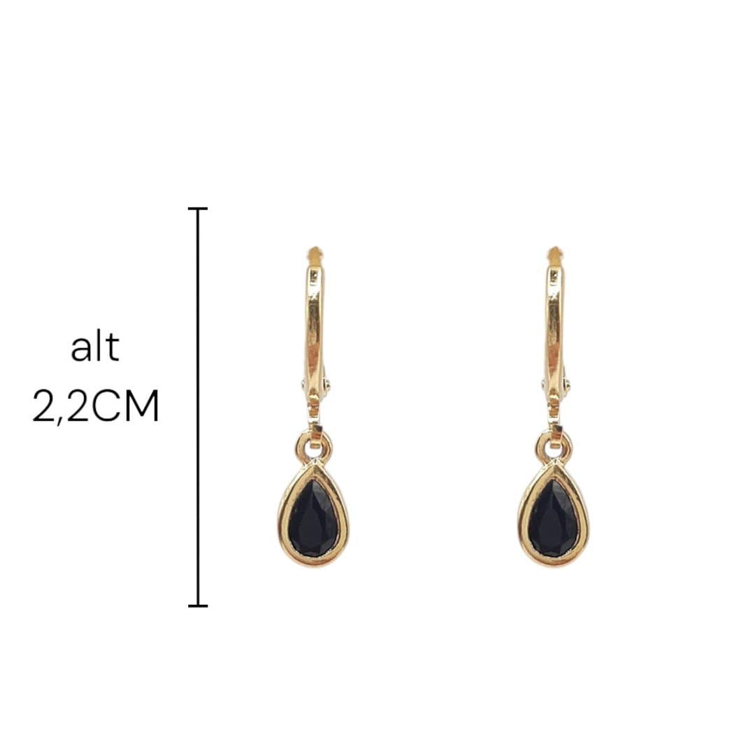 Brinco Argolinha Click Com Gota