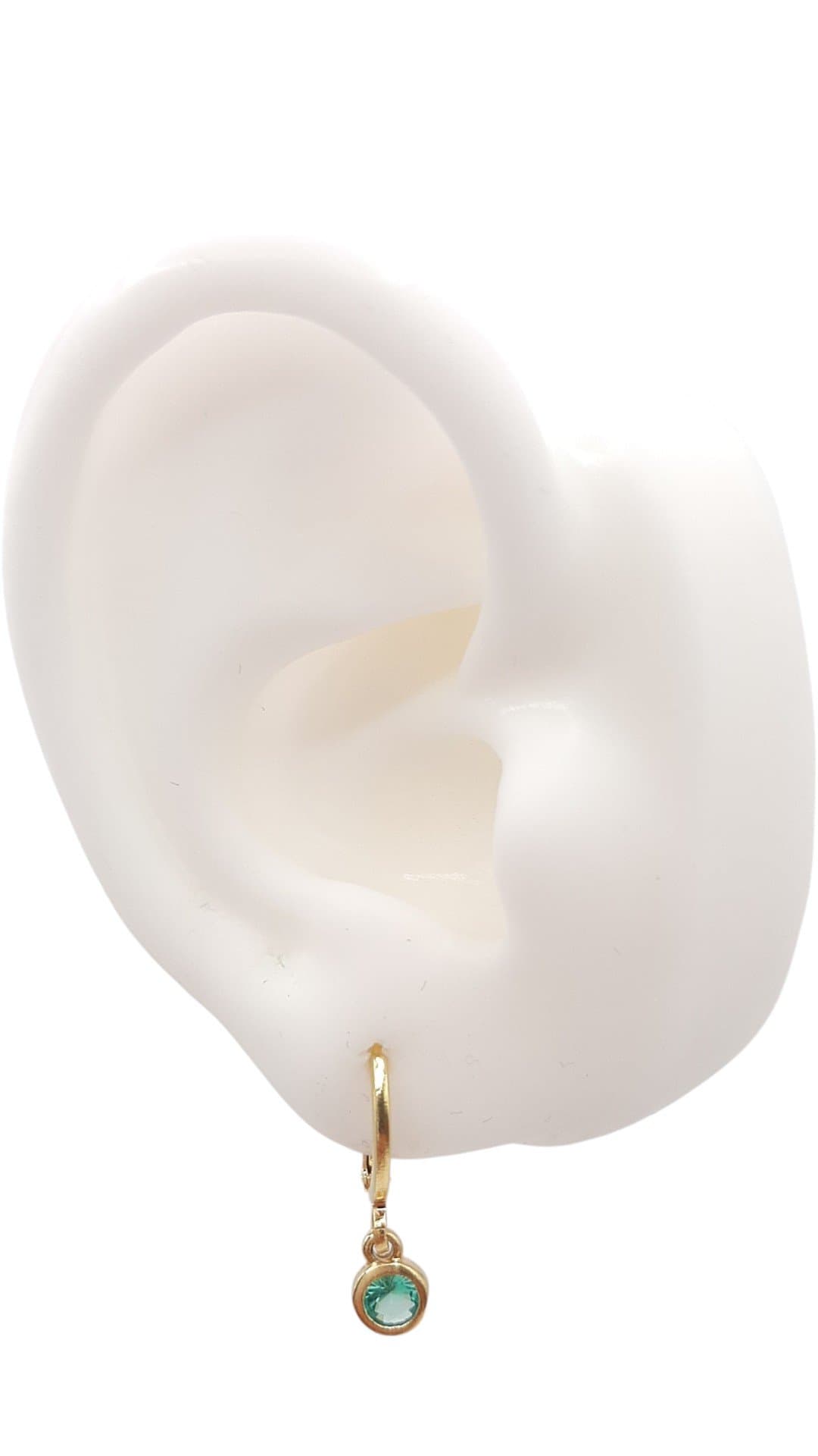 Brinco Argolinha Click Com Pedra 4 miniatura 2