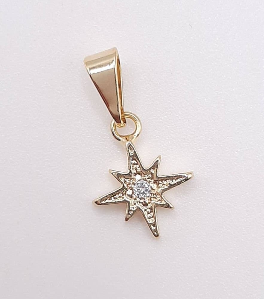 Pingente Estrela Cadente Cravejada miniatura 2
