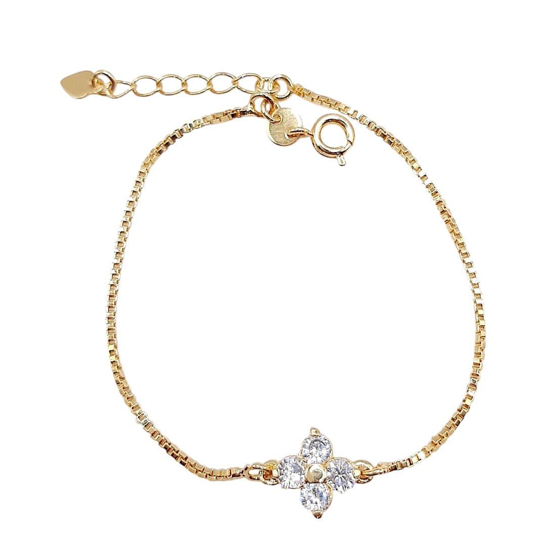 Pulseira Trevo Cravejado