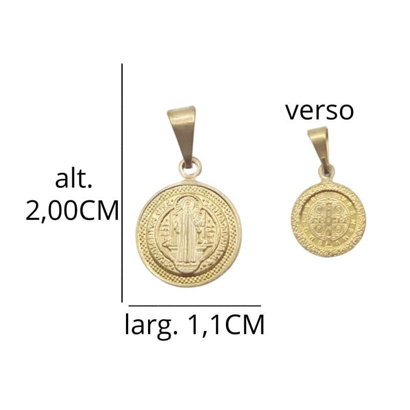 Pingente Medalha São Bento M