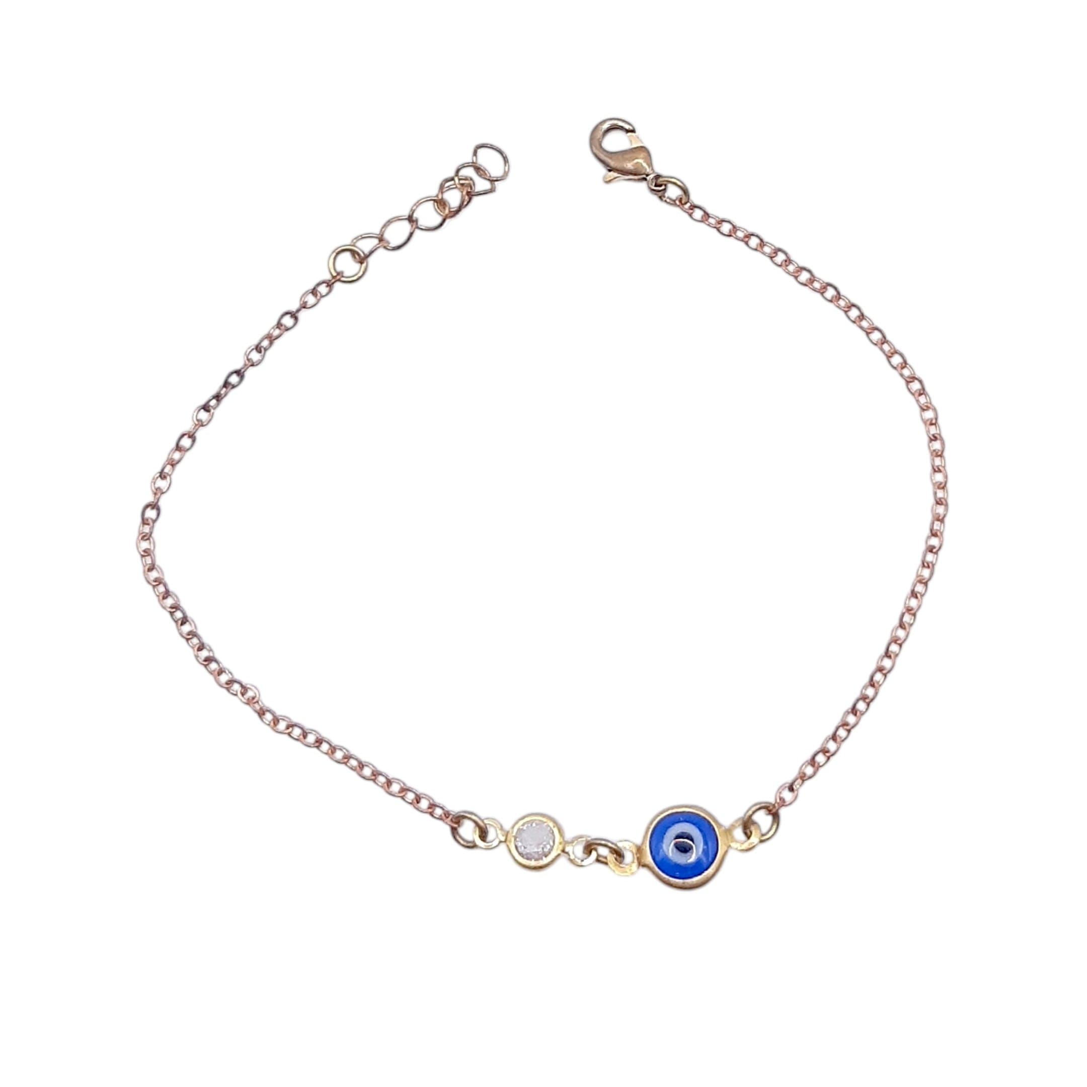 Puls. Veneziana Com Olho Grego Baby E 1 Zirconia Semi-joia