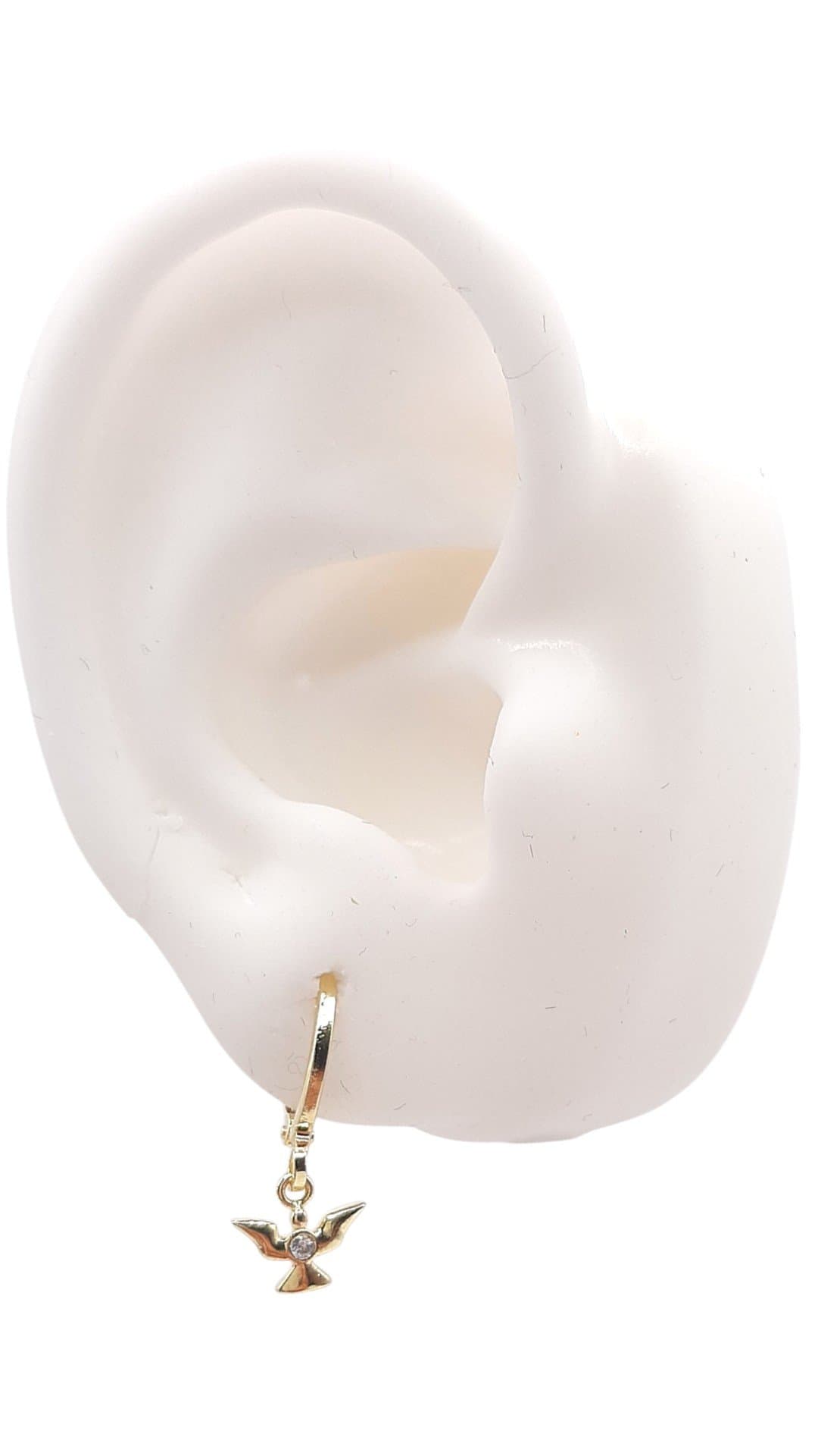 Brinco Argolinha Click Com Espírito Santo Baby miniatura 2