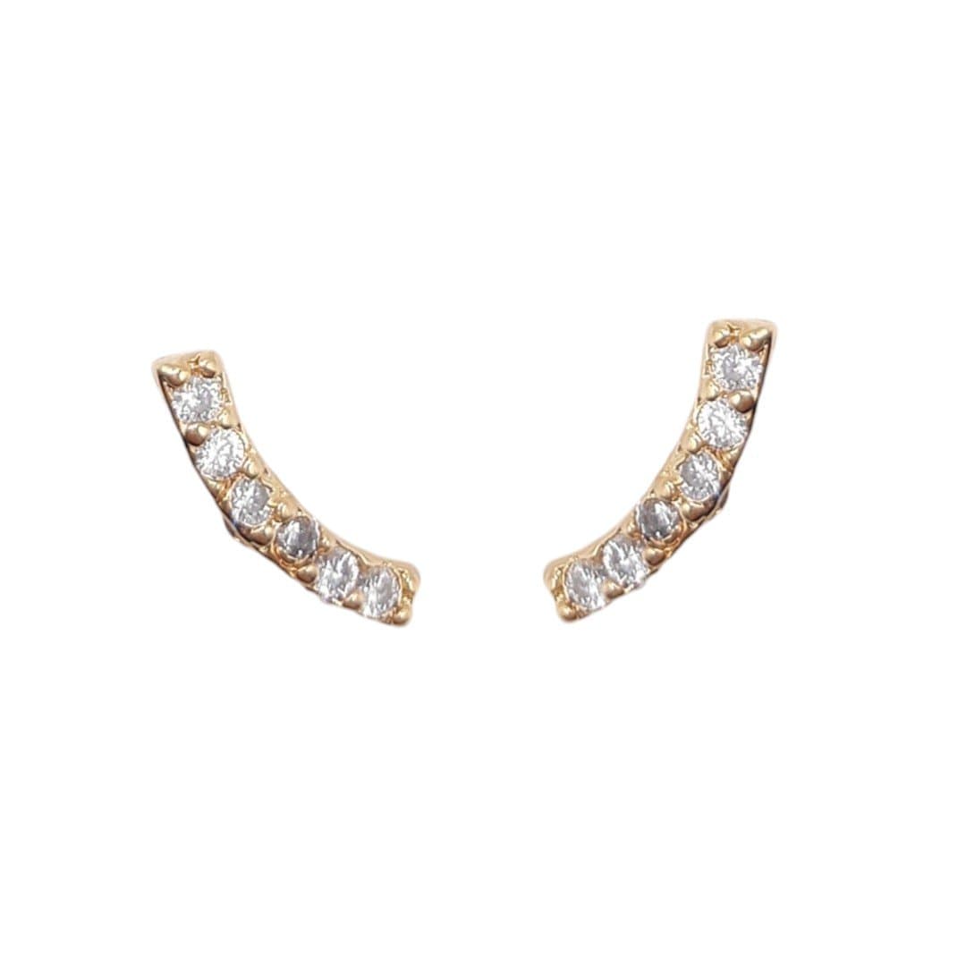 Brinco Ear Cuff Fileirinha Zircônia
