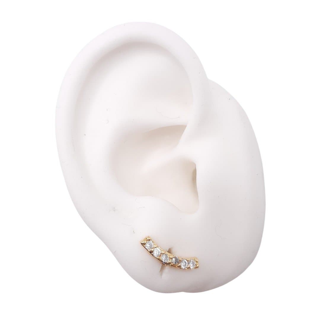 Brinco Ear Cuff Fileirinha Zircônia miniatura 2