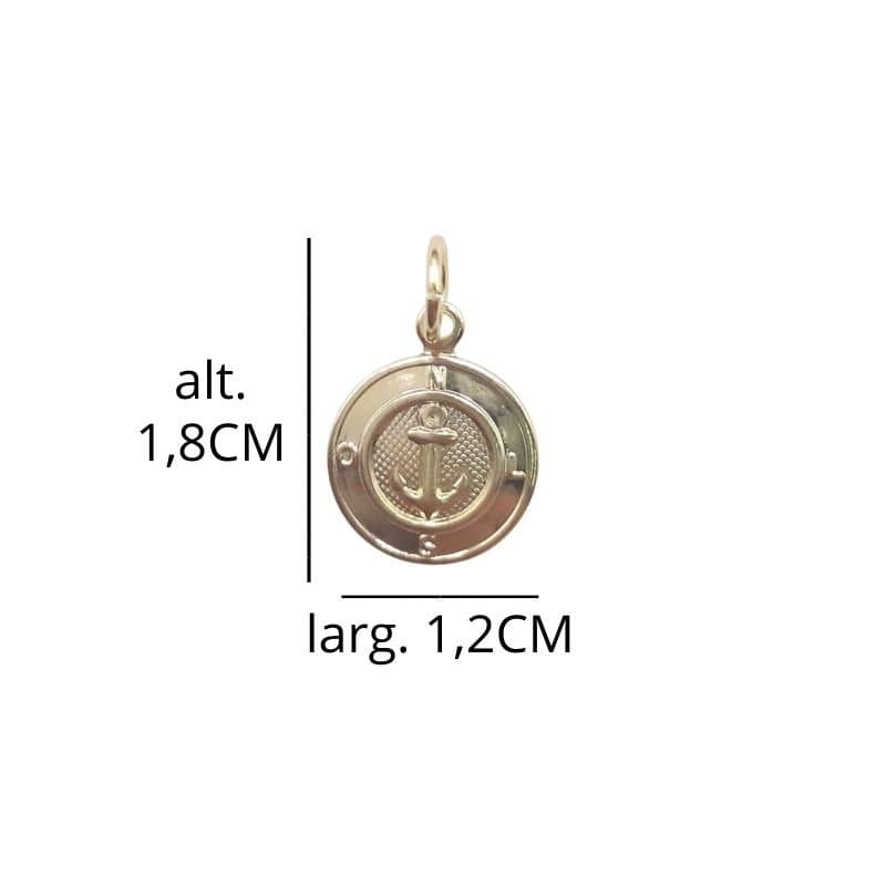 Pingente Placa Com Âncora