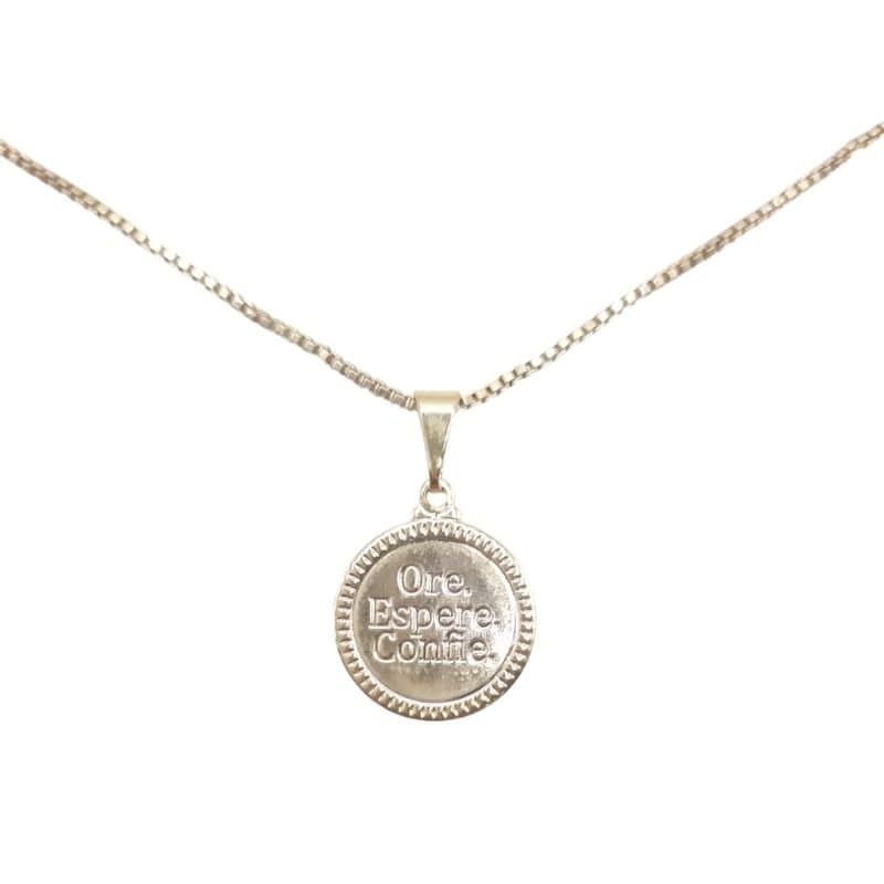 Pingente Placa  "ore, Espere, Confie" miniatura 2