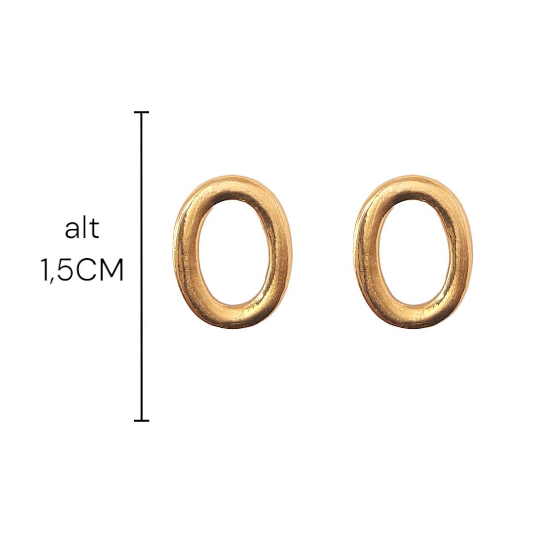 Brinco Contorno Oval Pequeno