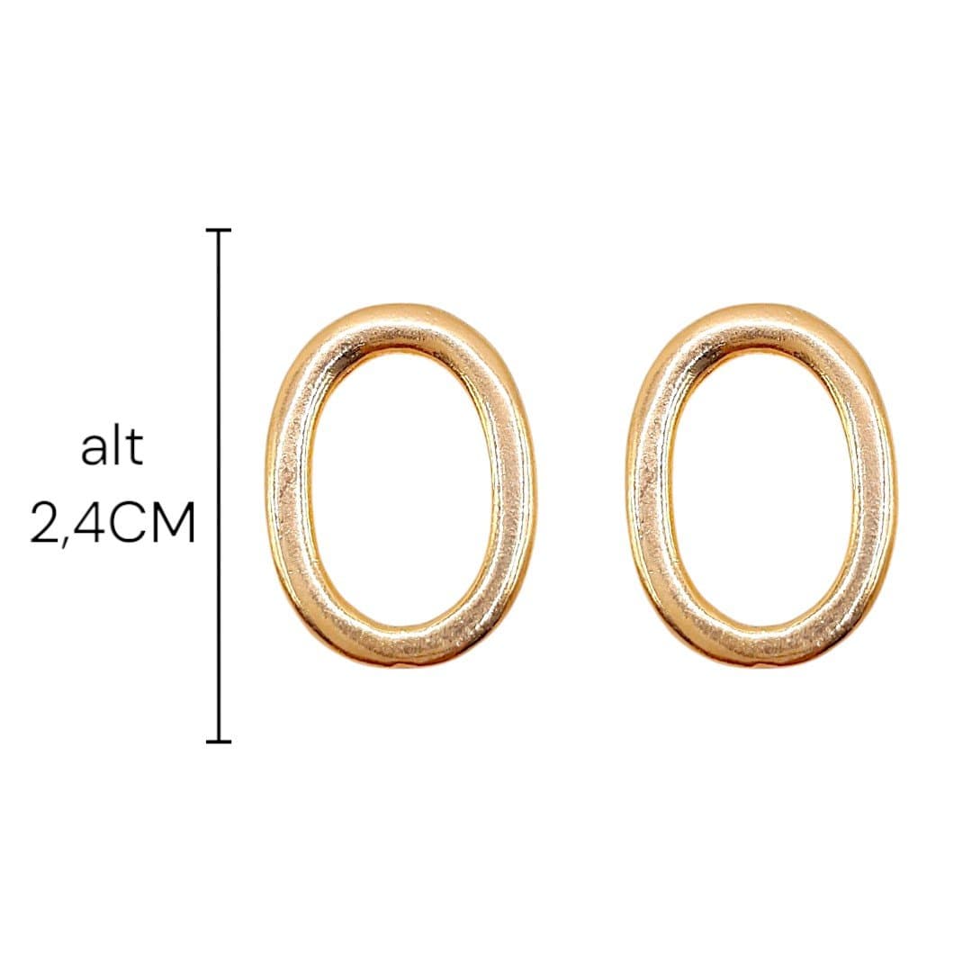 Brinco Oval Vazado Simples