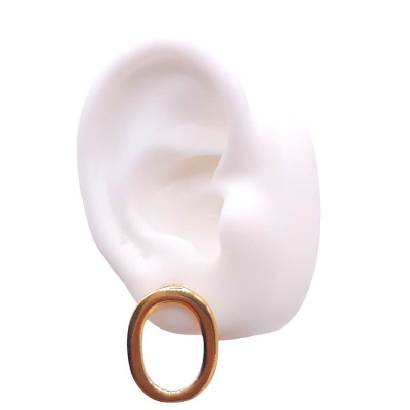 Brinco Oval Vazado Simples miniatura 2
