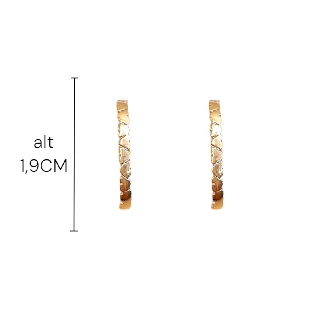 Brinco Ear Hook De Corações