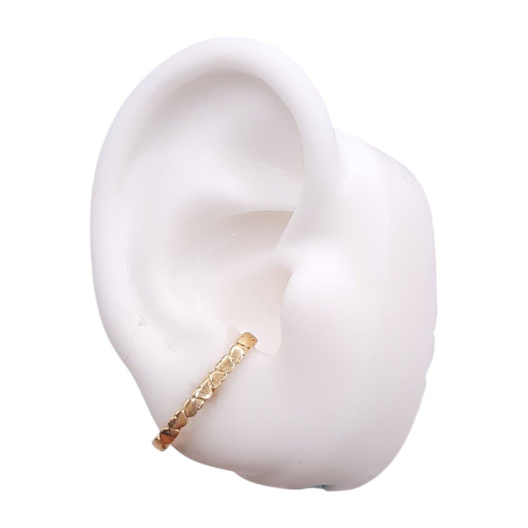Brinco Ear Hook De Corações miniatura 2