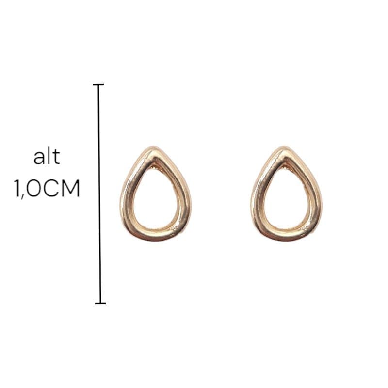 Brinco Gota Vazada Com Contorno Nº3