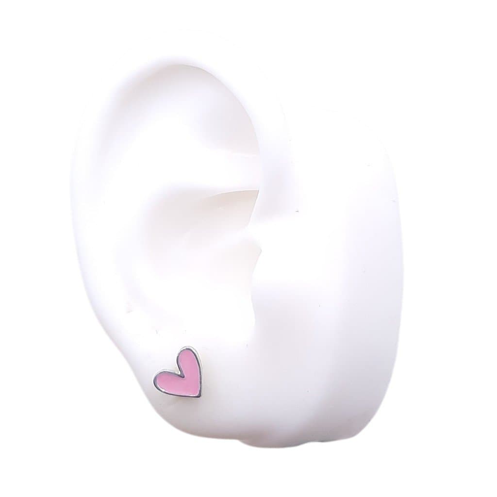 Brinco Coração Esmaltado miniatura 2