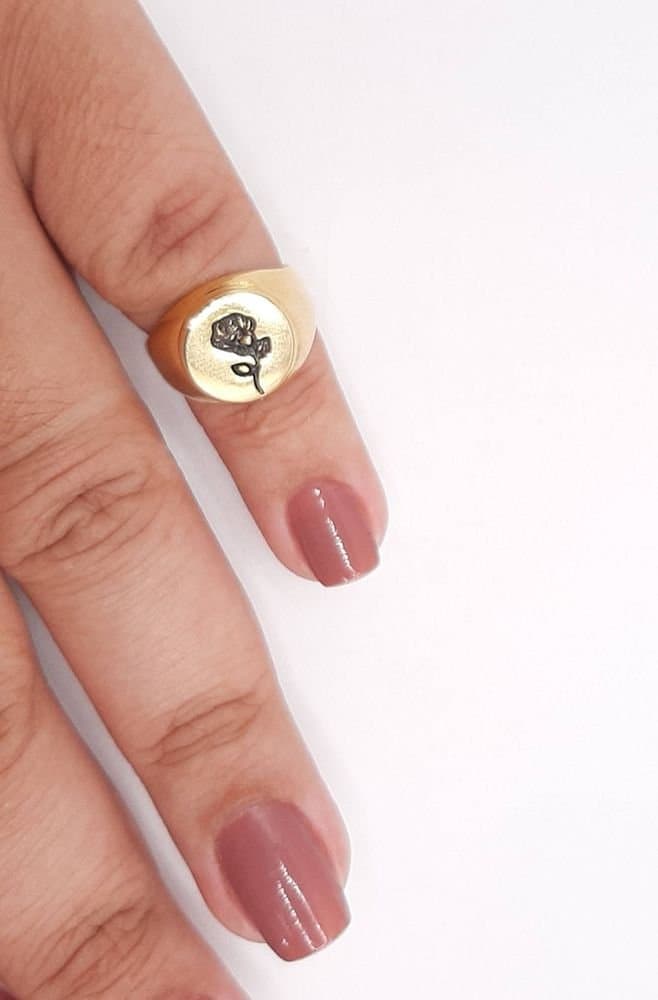 Anel De Falange Com Rosa miniatura 2