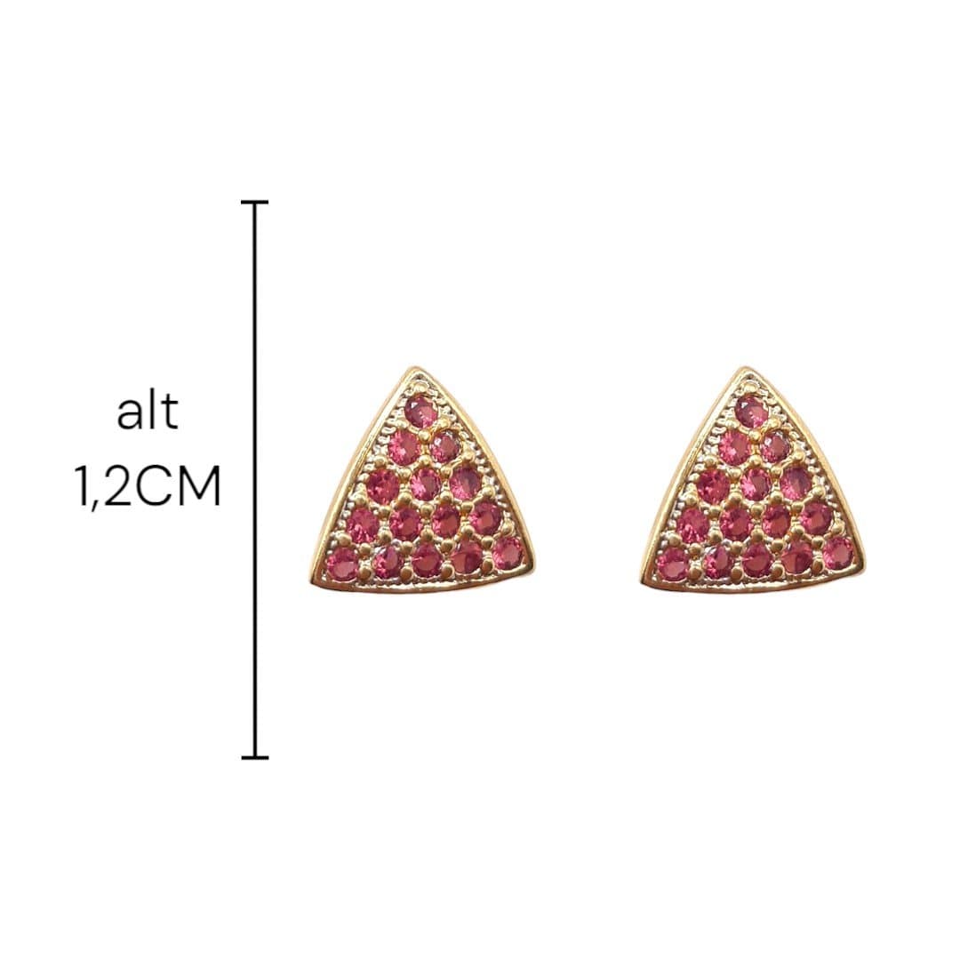 Brinco Triangulo Cravejado
