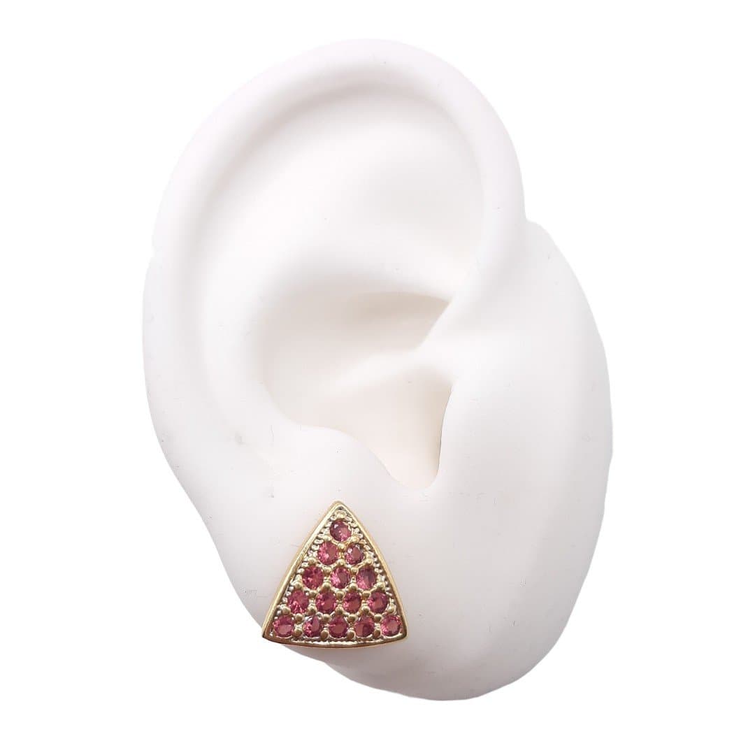 Brinco Triangulo Cravejado miniatura 2