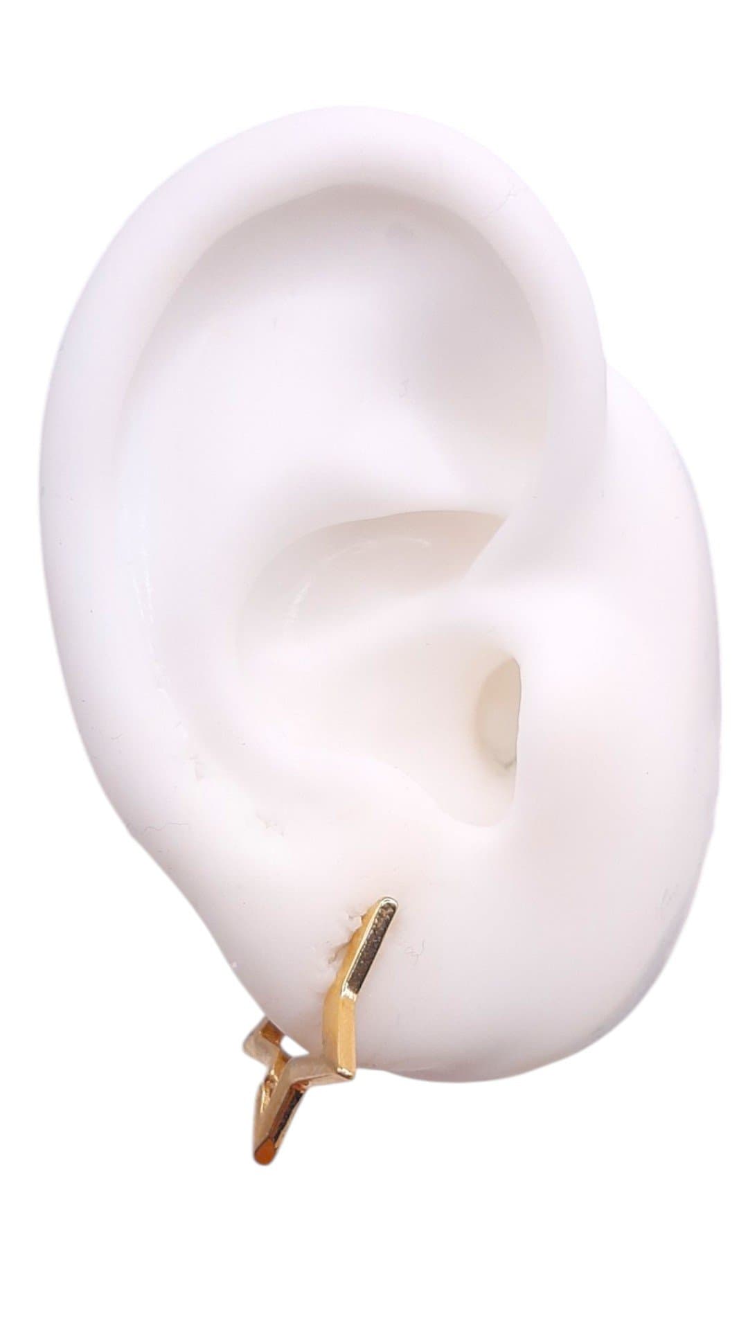 Brinco Argolinha Click Estrela Lisa miniatura 2