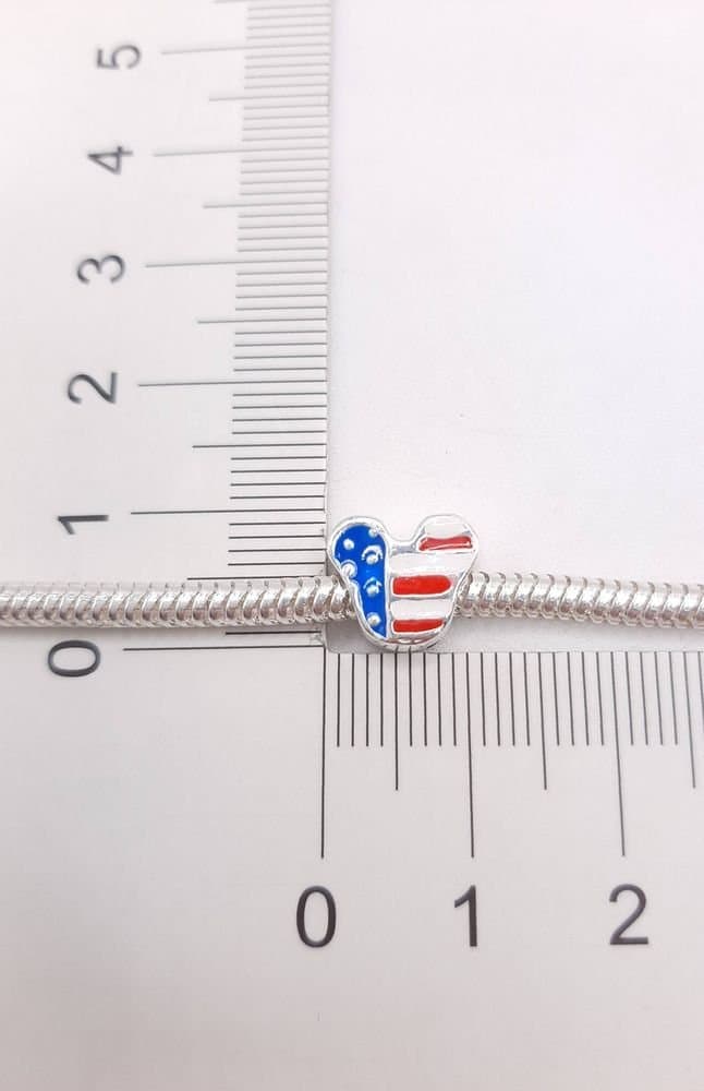 Berloque Mickey Com Bandeira Americana Fixo