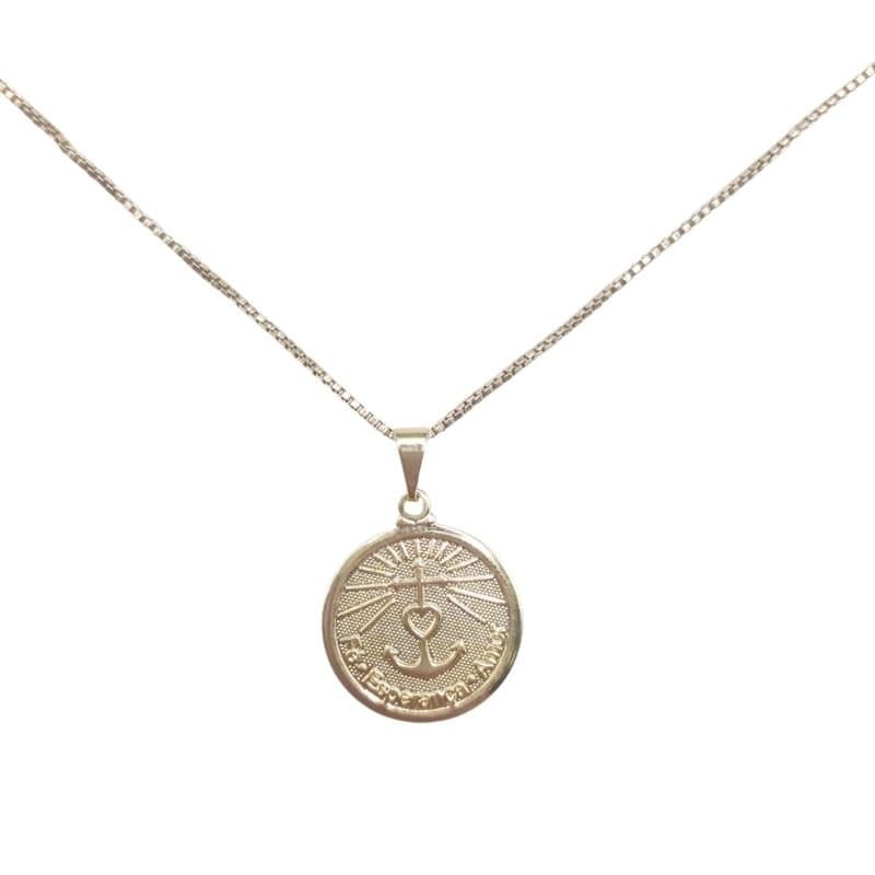 Pingente Medalha Com Âncora Gravada miniatura 2