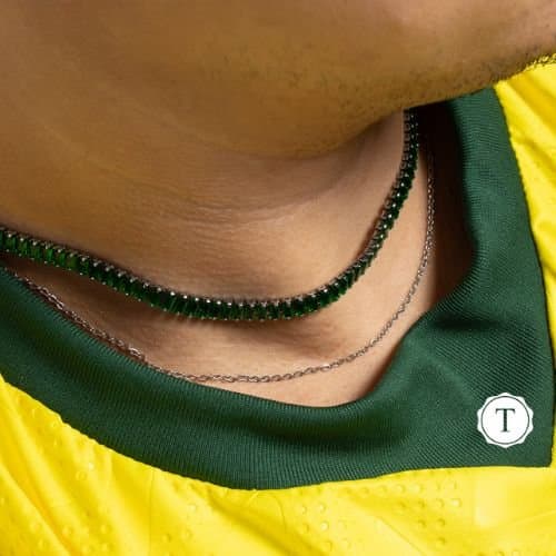 Choker Fio De Pedra Baguete 5x2,5