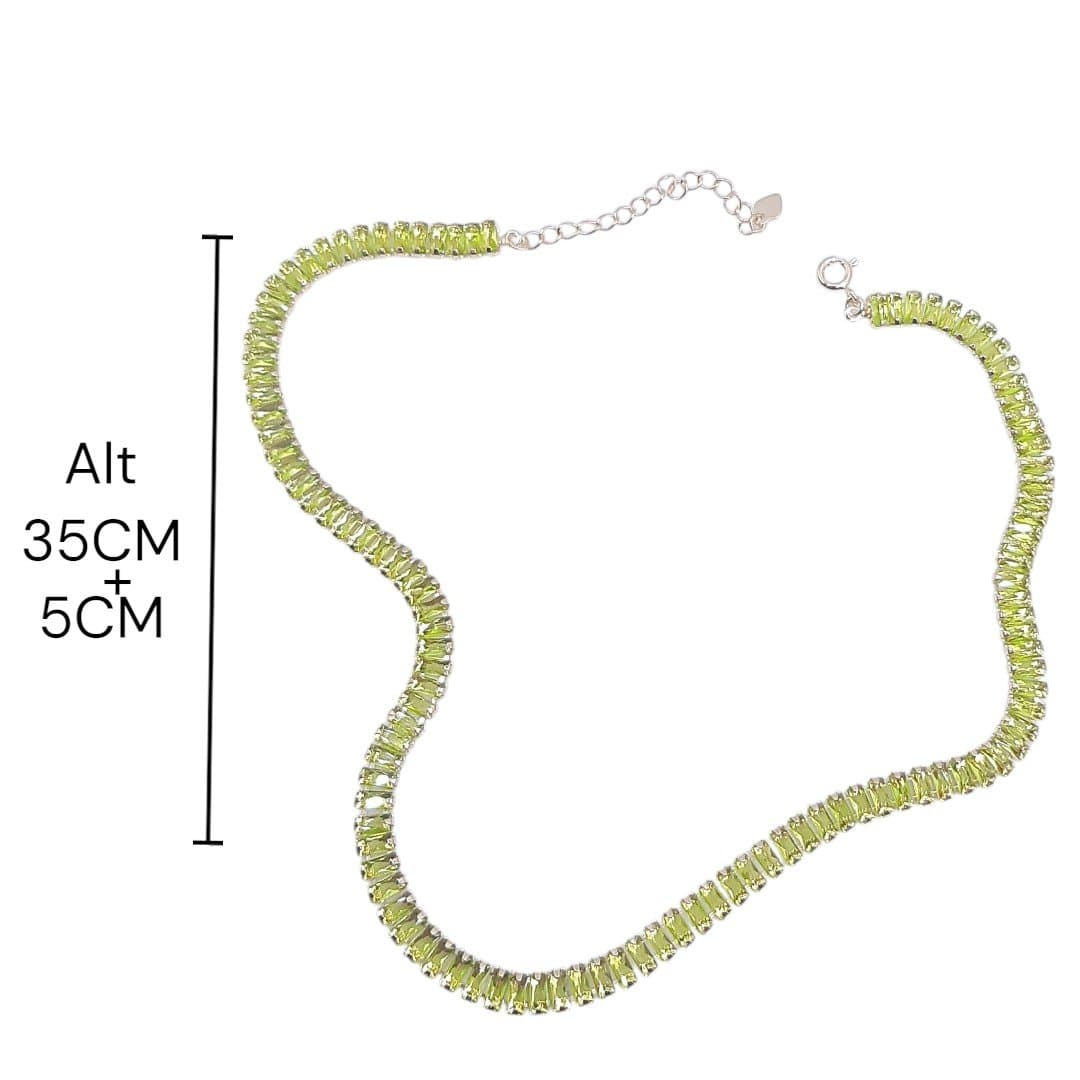 Choker Fio De Pedra Baguete 5x2,5 miniatura 3