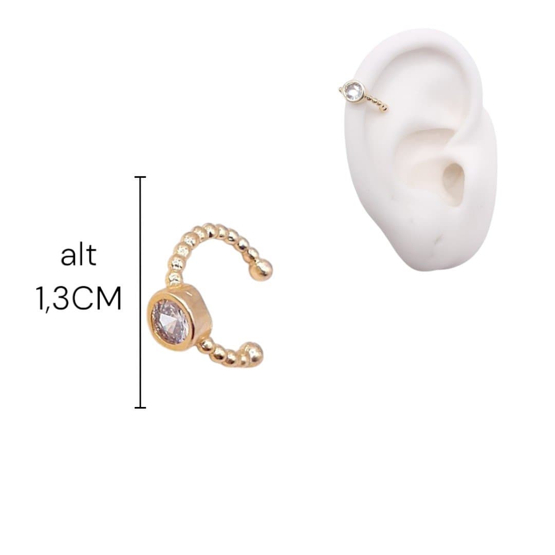 Brinco Piercing Fake Com 1 Ponto De Luz miniatura 2