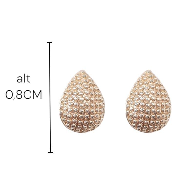 Brinco Gota Abaulada Craquelada
