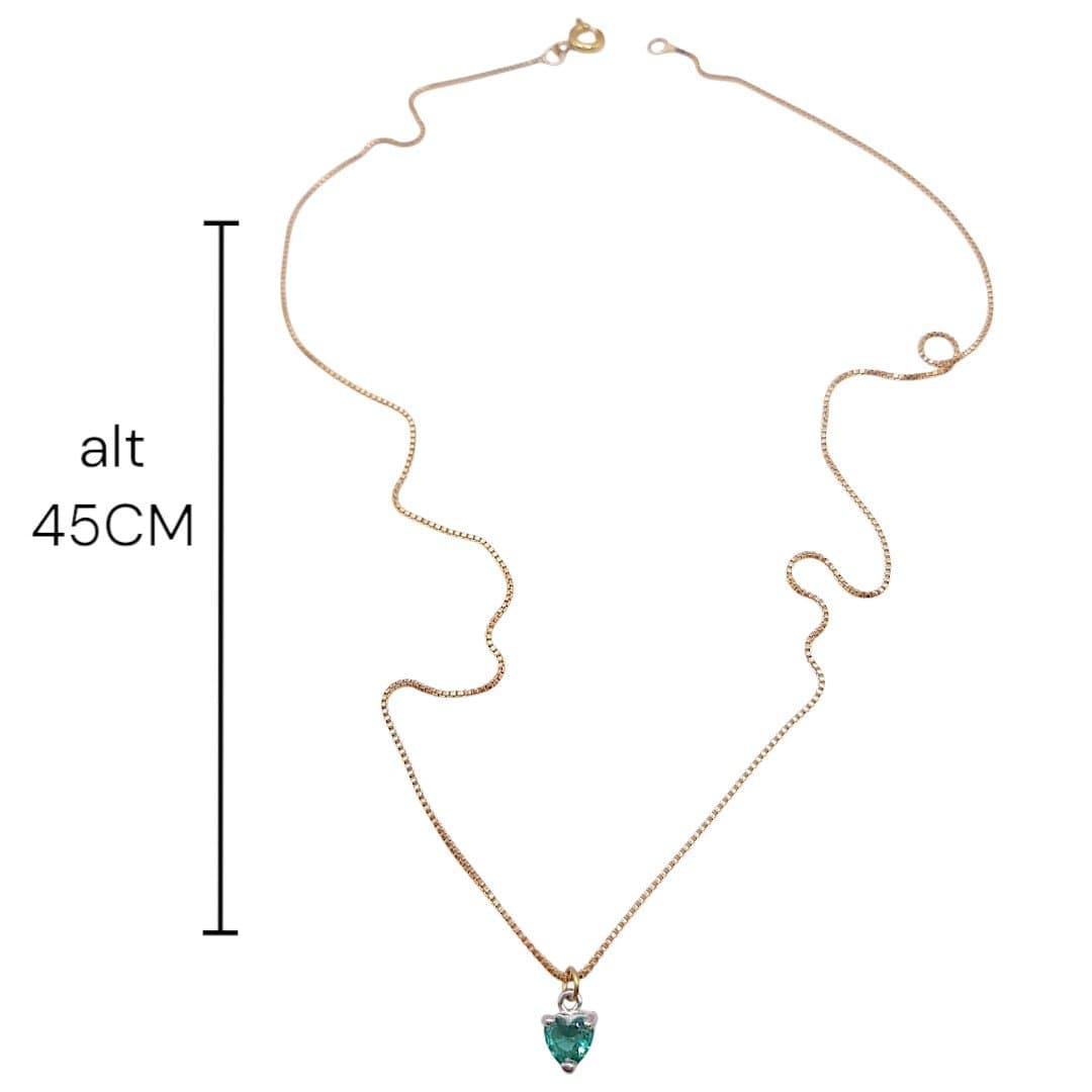 Colar Coração De Pedra miniatura 2