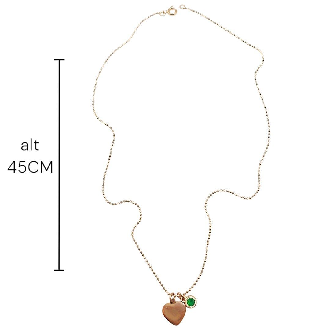 Colar Coração Com Ponto De Luz 45cms miniatura 2