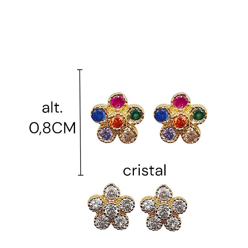 Brinco Florzinha Cravejada miniatura 2