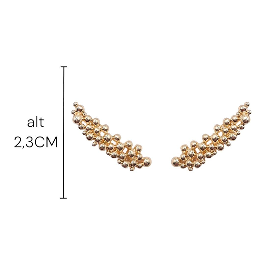 Brinco Ear Cuff Bolinhas