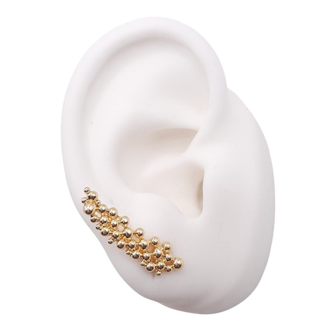Brinco Ear Cuff Bolinhas miniatura 2
