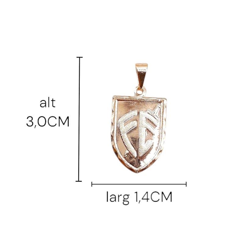 Pingente Escudo Fé miniatura 2