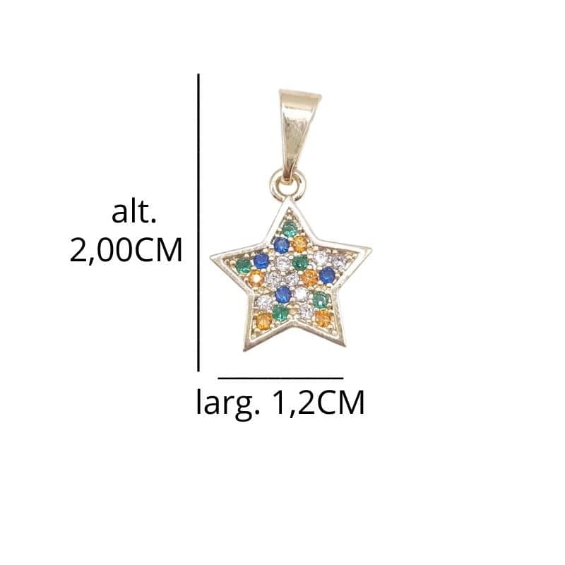 Pingente Estrela Cravejada