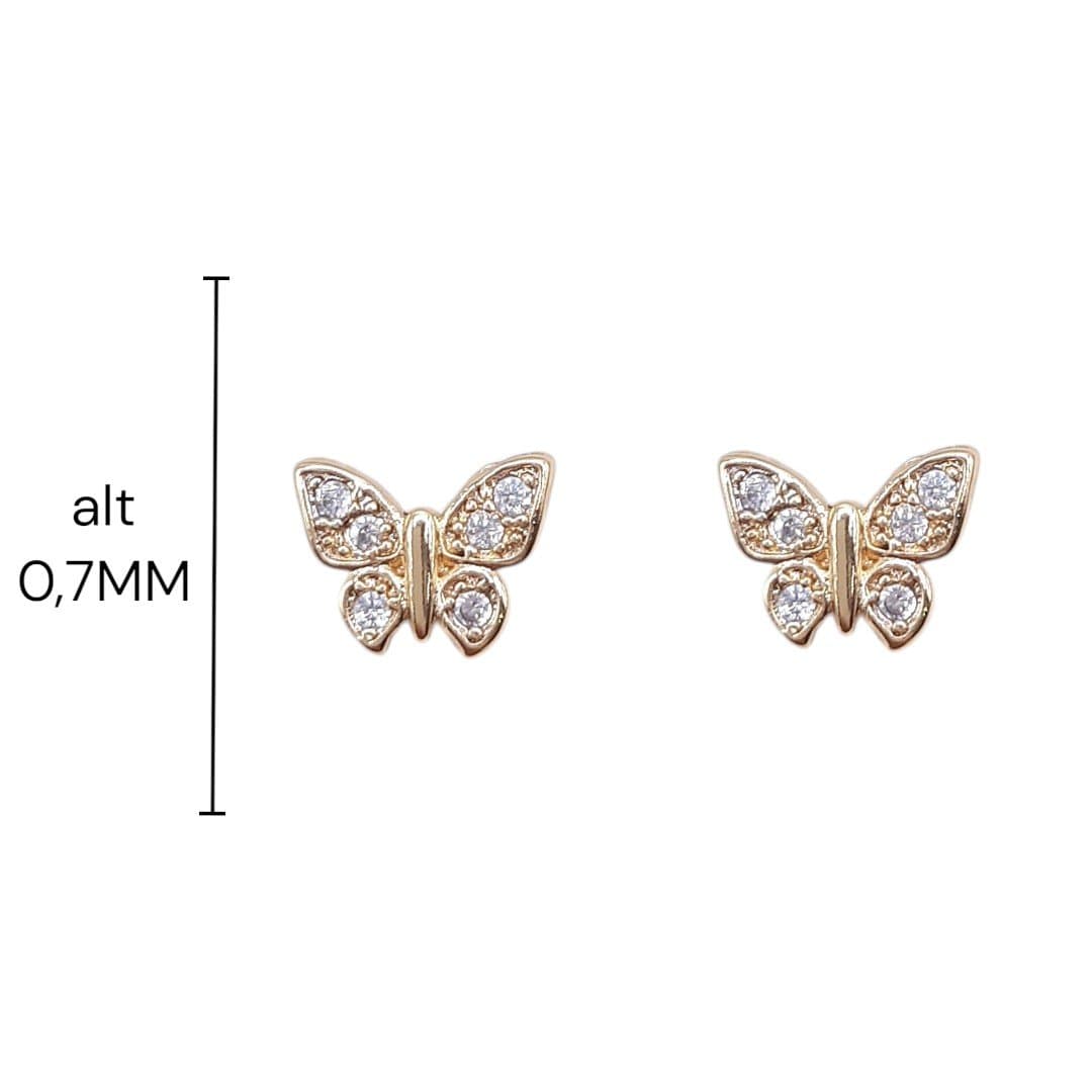 Brinco Borboleta Cravejada