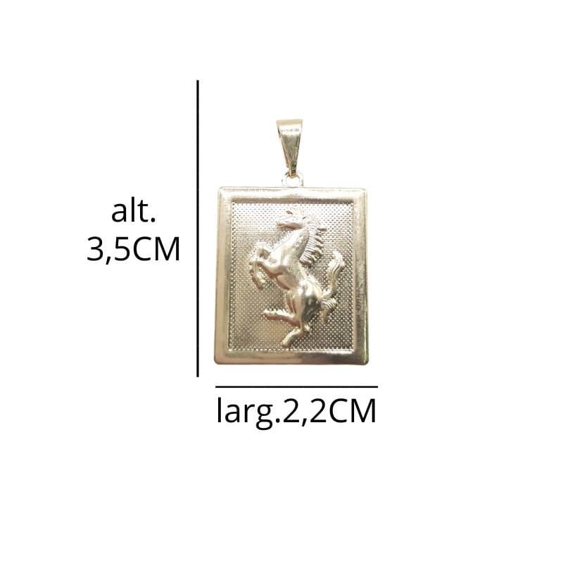 Pingente Placa Com Cavalo