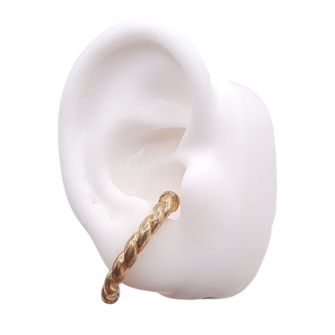 Brinco Ear Hook Aro Torcido miniatura 2