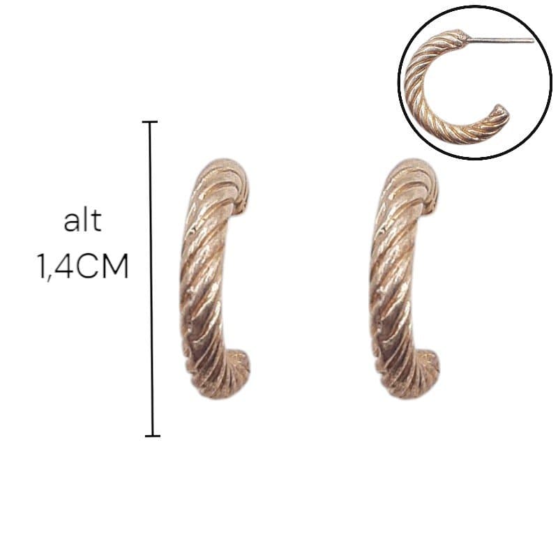Brinco Argola Torcida 1,5cm