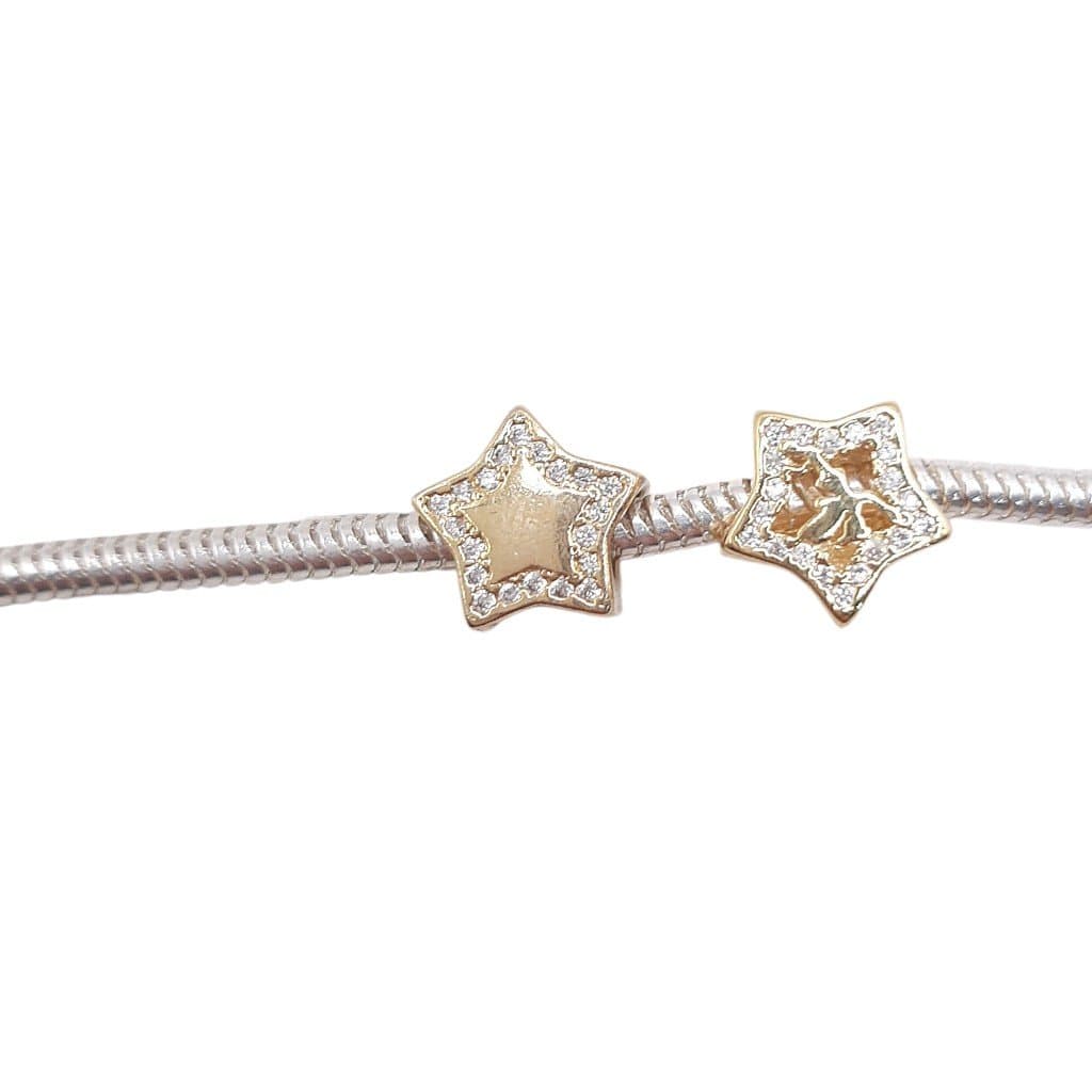 Pingente Estrela Cravejada Passante miniatura 2