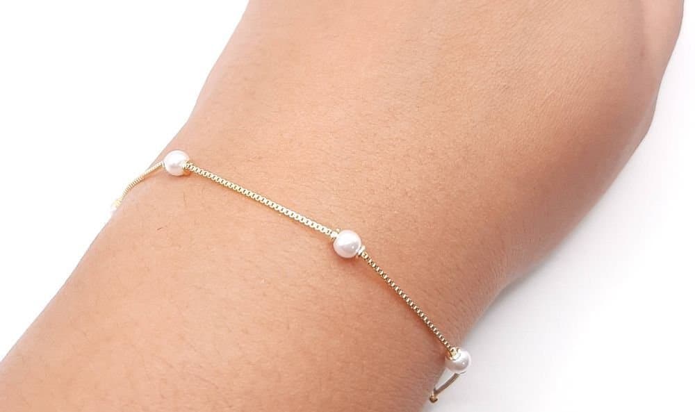 Pulseira Perolinhas De 3mm miniatura 3