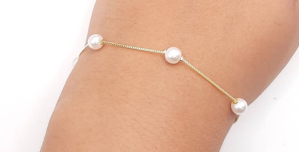 Pulseira Perolinhas 5mm. miniatura 2