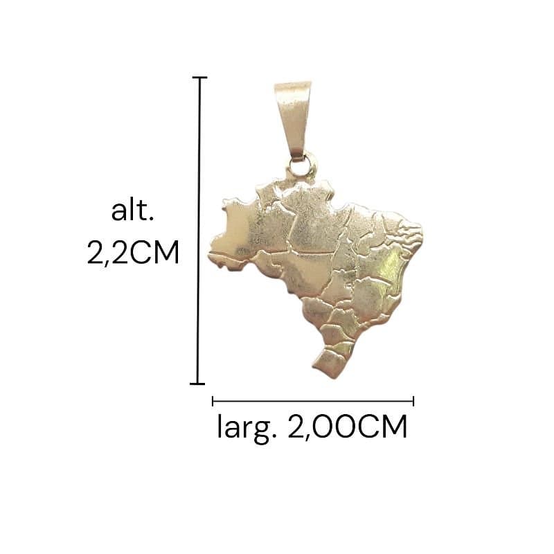 Pingente Mapa Do Brasil Em Relevo